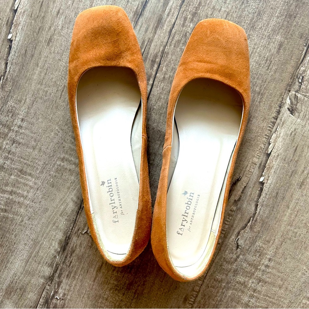Anthropologie Suede heels